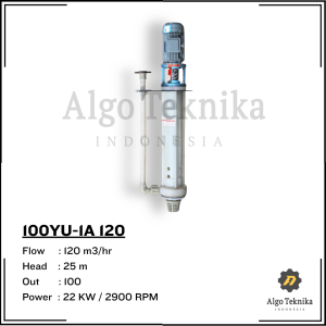 Chemical Vertical Sump Pump Flugo 100YU-1A-120 Chemical Slurry Pump