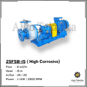 Chemical Process Pump Flugo 25FSB-15 Chemical Fluoroplastics Pump (High Corrosive)