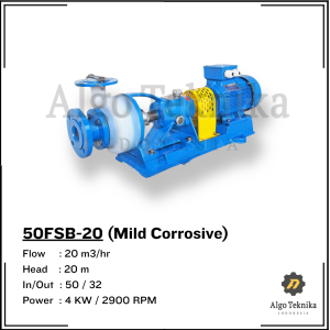 Chemical Fluoroplastics 50FSB-20 Flugo (Mild Corrosive) Pump