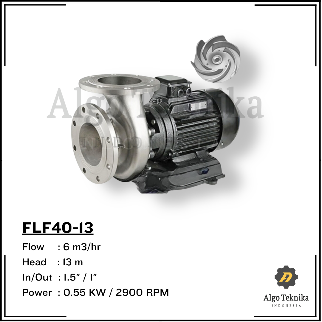 Semi-Open Centrifugal Pump - Flugo FLF40-13 (SS304)