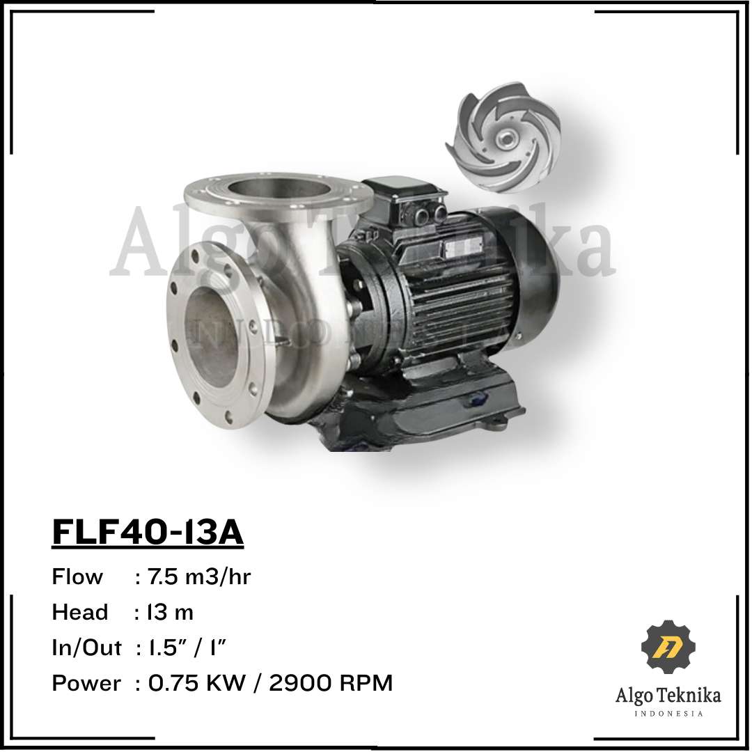 Semi-Open Centrifugal Pump - Flugo FLF40-13A (SS304)