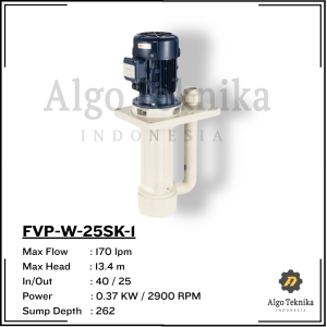 Chemical Vertical Sump Pump Flugo FVP-W-25SK-1 Self-Prime Chemical Pump