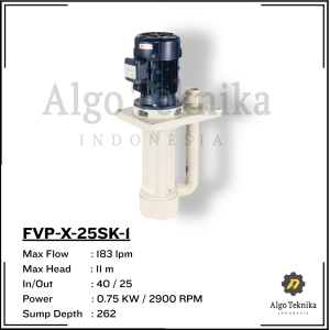 Chemical Vertical Sump Pump Flugo FVP-X-25SK-1 Self-Prime Chemical Pump