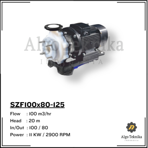 Chemical Pump SZF100x80-125 - Plastic free - Flugo Fluorin Plastic Pump (direct connection)
