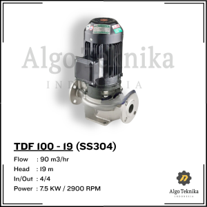 Chemical Vertical Inline Pump - Flugo TDF100-19 (SS304)