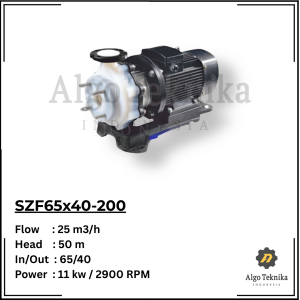 Chemical Pump SZF65x40-200 - Plastic free - Flugo Fluorin Plastic Pump (direct connection)